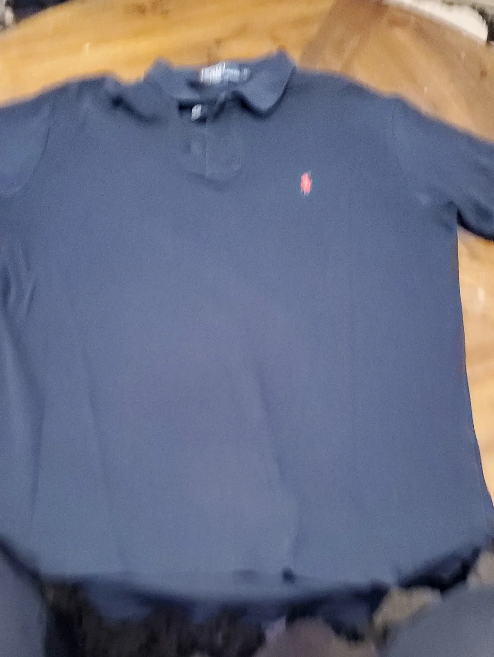 Ralph Lauren Black Polo with Red Pony Logo